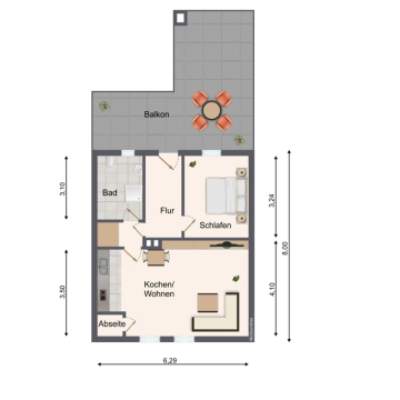 Grundriss Wohnung DG Grundriss Wohnung DG